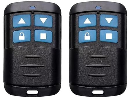 Universal 433.92 Mhz Garage Gate Door 4 Channel Remote Control Rolling Code Transmitter - 2 Pack