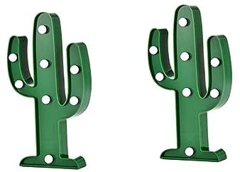 jojofuny 2 Stück 8 Wanddekoration mit Leuchtreklame Kaktus Nachtlicht Wandleuchte Pflanzendekor Kaktus-LED-Lampe Kaktuslampe scheinen schmücken Schreibtischlampe Neonlichter Wandlampe