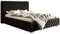 Emporius Doppelbett Chesterfield 140x200 cm Adonis - Polsterbett mit Bettkasten, Lattenrost, Samtstoff, Glamour Stil - Schwarz (Amor Velvet 4322)