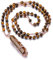 CrystalTears Tiger Eye Crystal Necklace - Wire Wrapped Quartz Crystal Point Stone Pendant - Gemstone Beaded Jewellery for Women - Mum