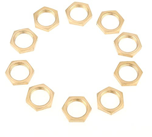 Pipe 3 4 Lock Nut Brass 15×8×3 40pcs G1 8 G1 4 G3 8 G1 2 G3 4 Thread Pipe Fitting Brass Hex Lock Nuts Thin Nut 3 4 Lock Nut Brass Nut