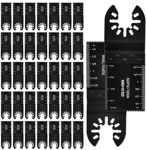 DODUOS 50 Pack of Universal Oscillating Saw Wood Cutter 90 * 34mm Oscillating Tool Blades, Multi Tool Blade Oscillating Saw Blades, Oscillating Saw Blades for Dewalt/Milwaukee/Bosch/Makita