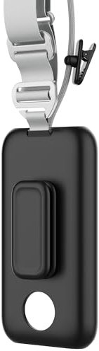 DLENP Akkuhalterung für Apple Vision Pro, Tragbare Vision Pro Akku Hülle mit Gürtelclip und Cross-Body Strap, Apple VR Headset Akku-Schutzhülle Kratzfest Stoßfest Zubehörtasche für Vision Pro,Schwarz