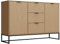 Inter Link - Kommode - Anrichte - Sideboard - 2 Türen - 3 Schubladen - Kiefer Massivholz - Oak Colori - Modern - VIVO 2T3S