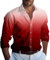 Leinenhemd Herren Langarm Hemd Weiß Gradient Druck Button Down Hemden Lässige Loose Fit Beach Shirt Freizeithemd Leicht Trachtenhemd (Vermilion,XL)