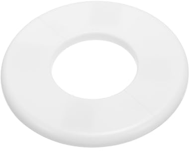 PATIKIL Rohrabdeckung Wand Split Flansch Rohrmanschette 2,01 (51mm), ABS Runde Selbstklebende Rosetten Wasserhahn Armaturen-Abdeckung in Küche Badezimmer Armatur Dekoration, Weiß