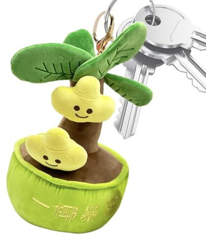 Plüschtier aus Topfpflanzen, Plüschtiere aus Topfpflanzen, Plüschtier mit Geldbaum, niedliches Plüschtier, Plüschtier, Kuschelpuppenkissen für