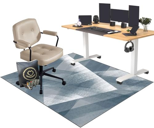 EYKWKB Office Chair Mat for Hardwood Floor - Desk Chair Mat for Carpeted Floors - Gaming Office Computer Chair Mat for Hardwood Floors Carpet Wooden Floors 150 x 200 cm - Carpet Protector Chair Mat