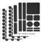 Gosknor 4pcs Phone Grip Tapes, Hexagonal and Round Anti-Slip Phone Case Grip Tape Stickers Waterproof Pre-Cut Strips Decal Perfect Accessories for Cellphone Controller Mouse Laptop(Black)