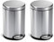 simplehuman CW1852CB 4.5L Round Pedal Bin, Small Bin for Bathroom Bedroom Office, Strong Steel Pedal, Silent Soft Close Lid, Inner Bucket, Non-Skid Base, Fingerprint-Proof, Brushed Stainless Steel