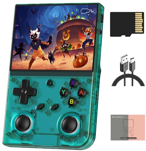 RG35XX Pro Retro Console di gioco portatile 3.5 pollici IPS Schermo 64GB Scheda RG35XX Pro Linux OS Player 3200mAh Batteria compatibile con Bluetooth WiFi RG35XXPro Teal T