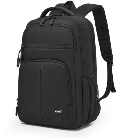 Kono Mochila Ordenador Portátil 15,6 Pulgadas Hombre Ligera | Compartimento PC, Gran Capacidad, Múltiples Bolsillos, Mochila de Trabajo y Viaje para Oficina, Universidad y Negocios