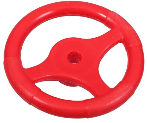 BESPORTBLE Rotes Lenkrad-Spielzeug Als Ersatz für Kinder, Tragbares Lenkrad aus Kunststoff, Zubehör für Gartenspielplätze Und Schaukelsitze, 6,5 Zoll