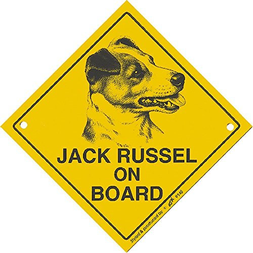 Schild mit Saugnäpfen - JACK RUSSEL ON BOARD - 309145-16,5cm x 16,5cm - Hund Tiere