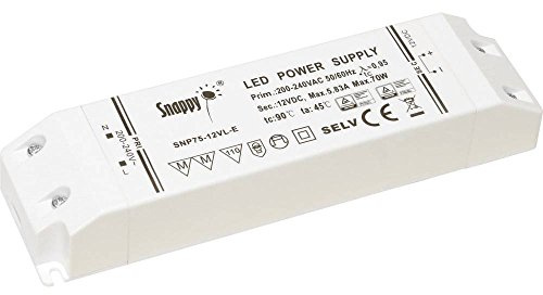Dehner Elektronik Snappy SNP75-12VL-E LED-Trafo Konstantspannung 75W 0-5.83A 12 V/DC Nicht dimmbar, Möbelzulassung 1St.
