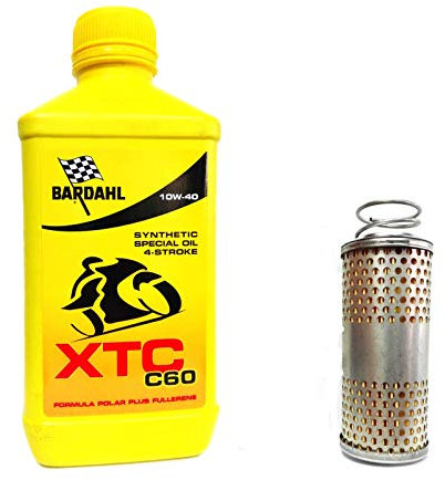 Kit tagliando Bardahl XTC C60 10W40 filtro olio originale UFI Moto Guzzi V7 750
