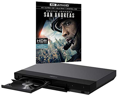 Sony UBP-X700 MULTIREGION Blu-ray Player Bundle with San Andreas Ultra HD 4K Blu-ray Disc
