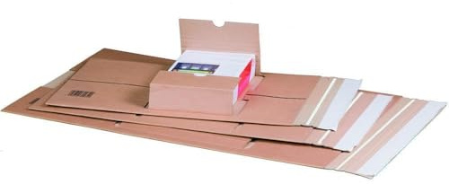 Ropipack Universalverpackung Buchverpackung Multimediaverpackung Verpackung universal mit Haftklebung und Aufreißfaden mittige Aufnahme 310 x 250 x 100 mm A4-20 Stück