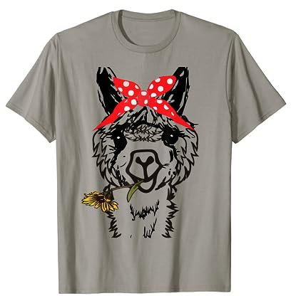 Frauen Lama Bandana - Alpaka Lama Tier Grafiken lustig T-Shirt