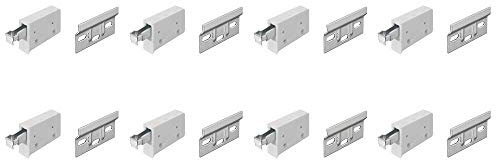Wandhalterung + Wandaufhänger für Küchenschrank, 63 mm, zur Wandmontage, 150 kg Tragkraft, 8 Stück