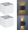 Trango 2er Pack 8015-02W IP44 Up & Down Wandstrahler *FLEX* in Weiß matt Eckig inkl. je 1x 3.5 Watt G9 LED Leuchtmittel mit einstellbar Abstrahlwinkel als innen & außen, Außenstrahler, Wandleuchte
