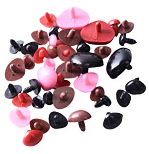 EXCEART 100 Stück Sicherheitsnasen Bunte Dreieck Teddynasen ABS Kunststoff Basteln Nasen Teddybär dreieckige Nasen für Plüschtier Puppe Marionette Kuscheltiere Puppenherstellung Zubehör