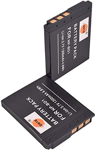 NP-BD1 NP-FD1 DSTE Battery Compatible with Sony Cyber-Shot DSC-G3,DSC-T2,DSC-T70,DSC-T75,DSC-T77,DSC-T90,DSC-T200,DSC-T300,DSC-T700,DSC-T900 (Pack of 2)