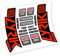 Pegatinas en vinilo adhesivo compatibles con horquilla Rock Shox Lyrik Ultimate 2019-2020 (Rojo Normal)