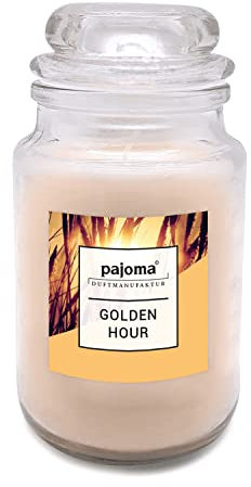 pajoma® Duftkerze im Bonbonglas 140 g, Golden Hour | Sweet Edition - Premium Kerze zum verschließen, Brennzeit ca. 40 Stunden