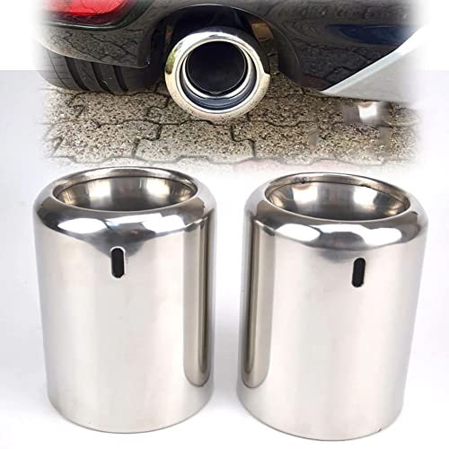 BVDOUE Auto Edelstahl Auspuffblende Auspuffblenden Auspuffrohr Abdeckung Zubehör Auspuff Endrohr, für Mazda 6 CX-5 CX5 2009-2016 85MM Auspuff Blende
