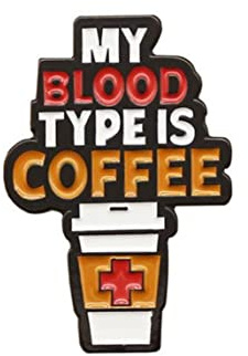 Coffee is my blood cartoon brooch metal enamel badge bag decoration pin accessories