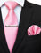 JEMYGINS Cravate Rose pâle Homme en Soie et Pinces à cravate Carre de poche Set **