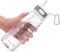 Louis Donné Trinkflasche Mit Strohhalm, 800ml Trinkflasche Sport Mit BPA-Frei Und Zeitmarkierungen, trinkflasche transparent, Für Fahrrad, Camping, Schule, Gym