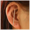Dervivea Bohemia Cross Ear Wrap Crawler Hook Ohrringe Crystal Bar Lange Piercing Wrap Climber Ohrringe Minimalist Gold Cz Ohrhaken Ohrringe Strass Cross Ear Cuff Ohrringe Schmuck für Frauen