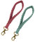 Cobee Makramee Schlüsselanhänger, 2 teilig, Boho Makramee, Schlüsselanhänger handgefertigt Schlüsselanhänger buntes Armband Schlüsselanhänger Handgelenk Lanyard (Rot, Dunkelgrün)
