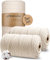 goldmariechen Premium Makramee Garn 3er Set (Naturell) 600 Meter | 3mm | 100% Baumwolle | plastikfreie Verpackung | Makramee Baumwollgarn für DIY Handwerk
