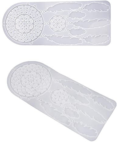 smashing Traumfänger Silikonform - Harzformen für Traumfänger | Dreamcatcher-Form für Harzform, Epoxidharz-Guss-Feder-Anhänger für Wandbehang-Handwerk