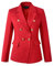 Damen Zweireihiger Blazer Damen Jacke Arbeitsanzug, Rot/Ausflug, einfarbig (Getaway Solids), 42