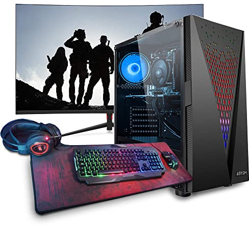 Pack Gaming X | PC (AMD Ryzen 5 5500 / 16GB / 500GB SSD M.2 + 1TB / GTX1650 / Monitor Curvo 27 + Kit) Windows 11 Pro, Teclado, Cascos, Ratón y Alfombrilla XXL - WIFI