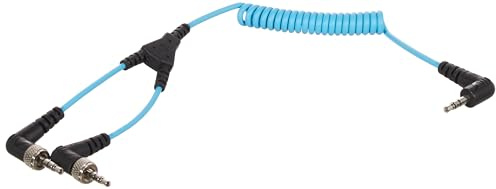 Sennheiser CL35-Y 35mm TRS Splitterkabel | Hochwertiges Audiokabel Drahtlos-Sender | Schwarz & Blau (700061)