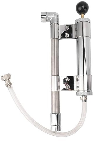 Pompe à Main à Bière de 8 Pouces, Pompe de Fête en Acier Inoxydable avec Tuyau de Robinet, Distributeur de Pompe à Bière Kegrator, Assemblage de Pompe à Bière Réutilisable et étanche pour le Camping D