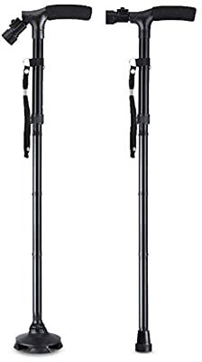 SilteD Verstellbare Gehhilfe, teleskopische, multifunktionale, rutschfeste, vierbeinige Krücke für ältere Menschen-11.19 Present