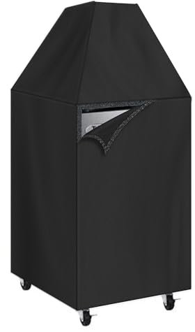 Kegerator Cover, Waterproof Keg Beer Cooler Cover 420D Oxford Protective Outdoor/Indoor Draft Beer Dispenser Dust Cover Fits 24.5 x 26.5 x 47 Inch