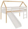 Miroytengo Cama Juvenil Infantil Tobogan Carnival Color Blanco Y Roble Cambrian 90x190 cm