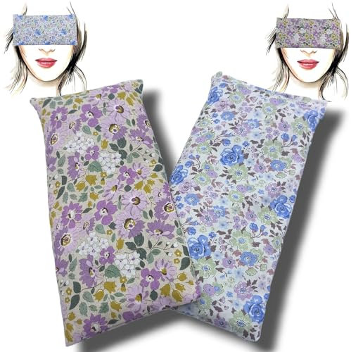 Augenkissen yoga Pack 2 - Blumen | Lavendel Samen und Reis | Yoga, Meditation, Entspannung, für Ihre Augen ..