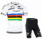 assocauicy Herren Kurzarm Fahrrad Trikot Set,Atmungsaktiv Schnell Trocknend Radtrikot Mit 4d Gel Gepolsterten Shorts Fahrradbekleidung Set FüR Mtb 3 Taschen