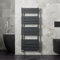Radiant Living Flat Panel Heated Towel Rail Radiator 1200 x 500mm Bathrooms Wall Mounted Ladder Anthracite Grey