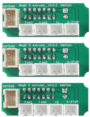 GERUI 3 stück 3D Drucker Zubehör, für Anycubi, für I3 MEGA Extruder Temperaturmesslinie Thermosensitive Heizstab Adapter Platte Kit,3D-Druck Ersatzteil Extruder Transfer Adapter Plate Board