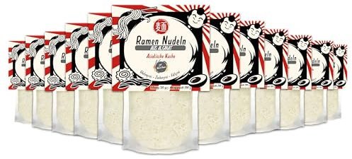 Ramen Nudeln 200g | Nur 10kcal pro 100g | Algen Nudeln | Glutenfrei, Fettfrei & Vegan | Geruchs - und Geschmacksneutral | Made in Germany | Schultz und König (12 Stück)