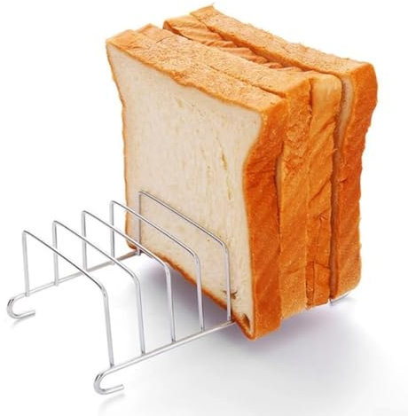 Support pour toast, friteuse à air en acier inoxydable, grille à pain, accessoires de friteuse à air de cuisine (porte-toast métallique)